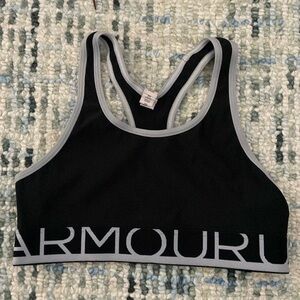 Under Armour HeatGear Girls Sports Bra Black Size YLG